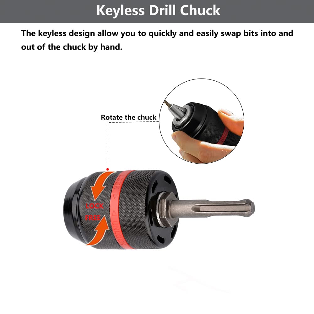 1-13mm Keyless Drill Chuck Adapter Kit