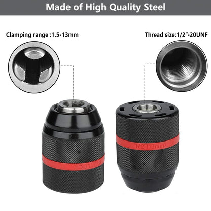 1-13mm Keyless Drill Chuck Adapter Kit