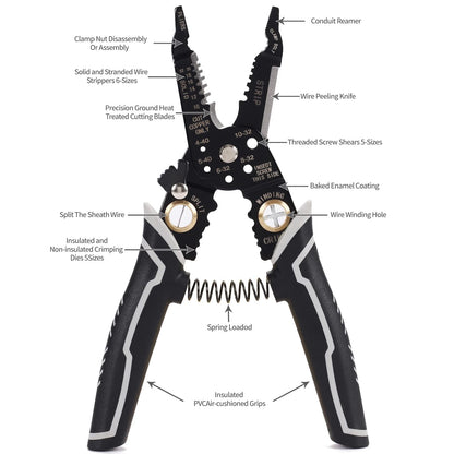 Wire Stripper Tool - 9-in-1 Multi-Function Wire Cutter