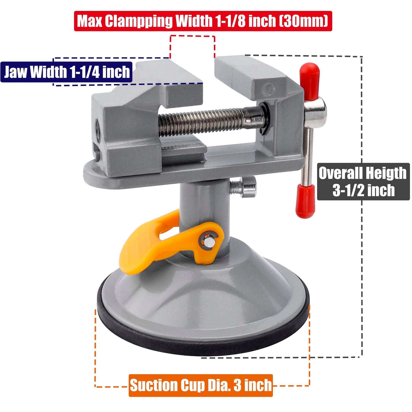 Mini Bench Vise 360 Degree Suction Vise