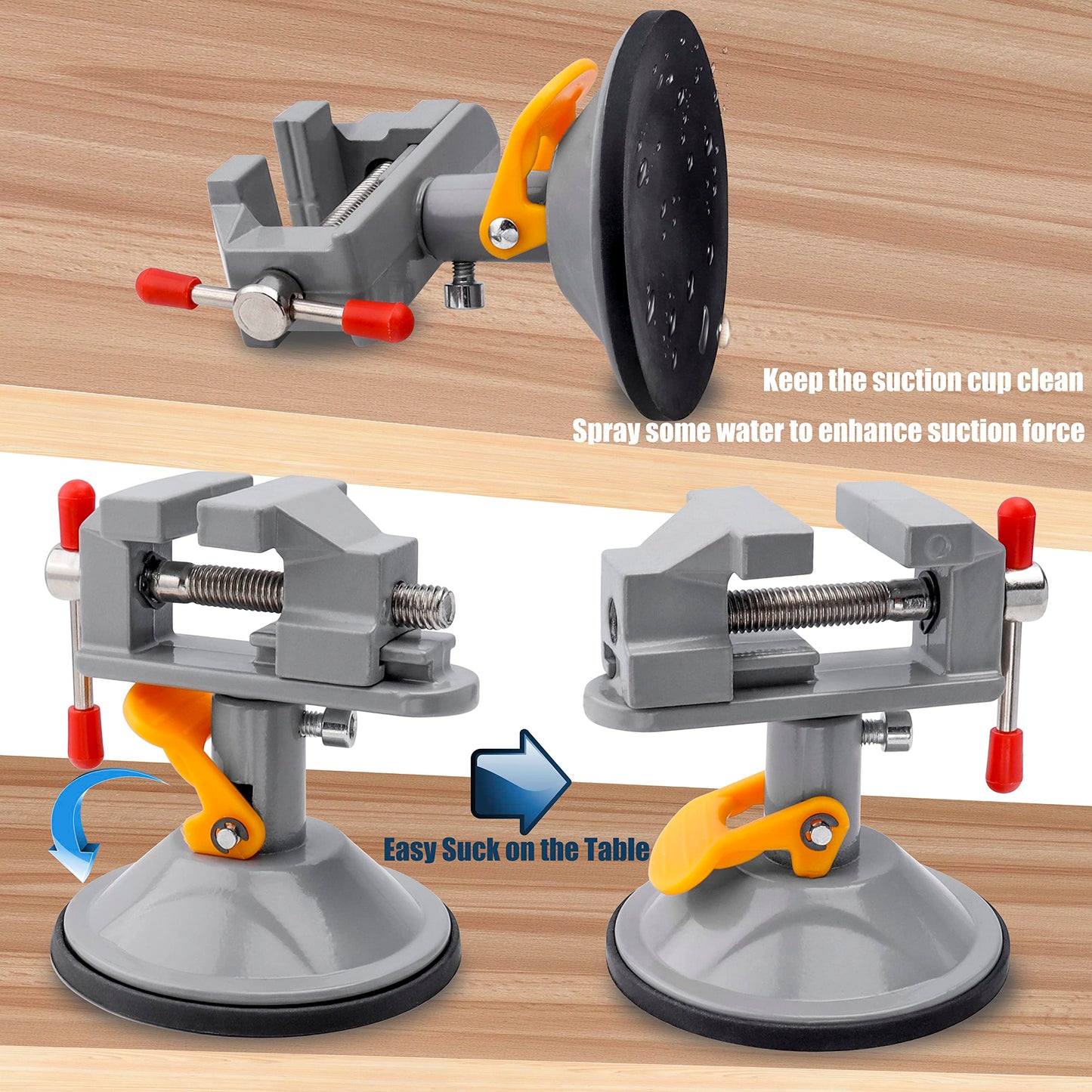Mini Bench Vise 360 Degree Suction Vise