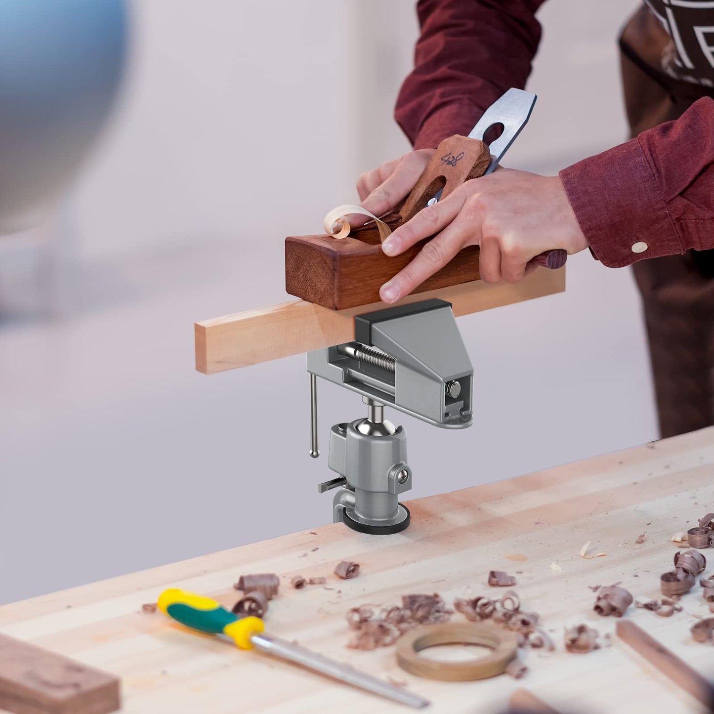2 in 1 Universal Rotate 360° Work Clamp-On Vise
